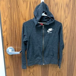 Girls Nike full zip jersey hoodie